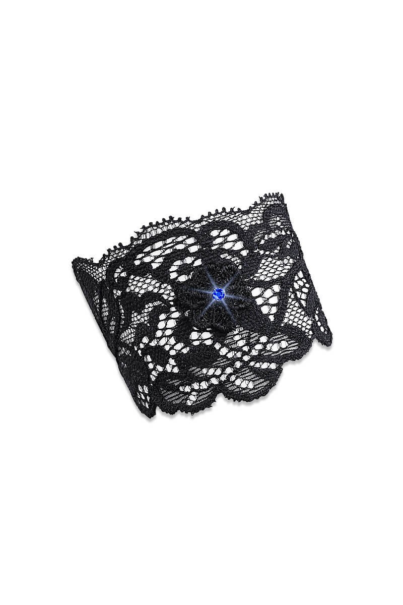 Bracelet manchette à strass bleu IDYLLE