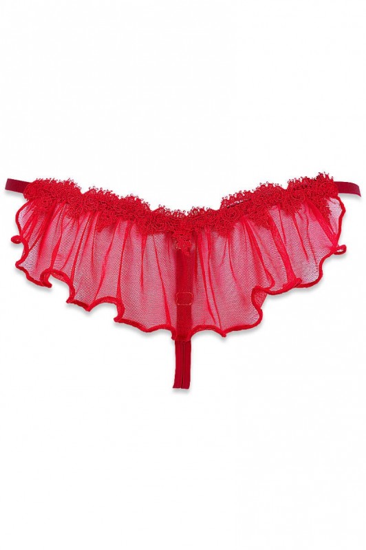 Red transparent thong Élixir by Luxxa Lingerie