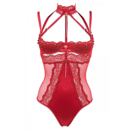 Harness halfcup bodysuit KÉPI - Luxxa Lingerie