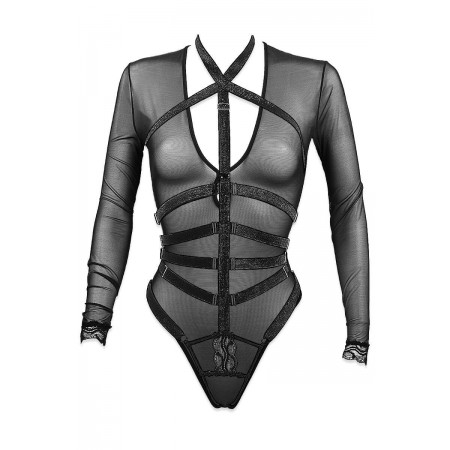 Bodysuit harness and tulle JEUX INTERDITS - Luxxa Lingerie