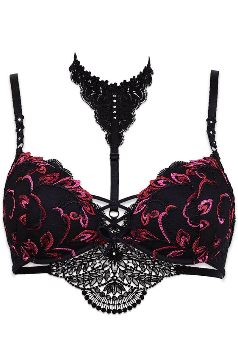 Preconceived Set: Full-Cup Bra and Harness Cabaret by Luxxa Lingerie