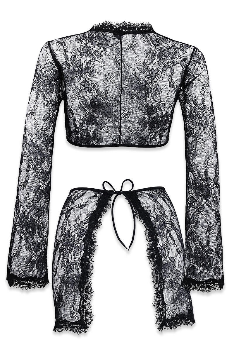 Bare Bottoms for Assertive Sensuality: Camisole and Sarong Ensemble Cabaret by Luxxa Lingerie