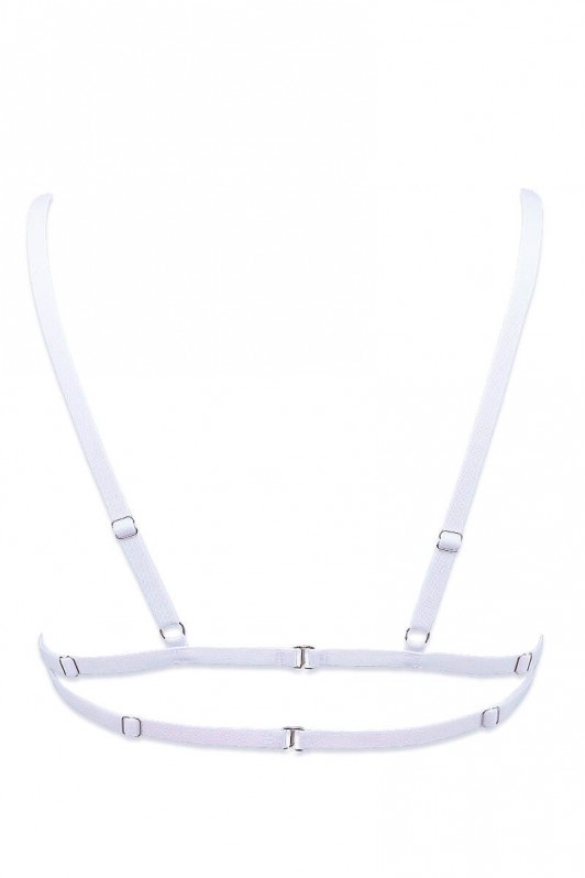 Soutien-gorge blanc nu à strass - Irisée par Luxxa Lingerie