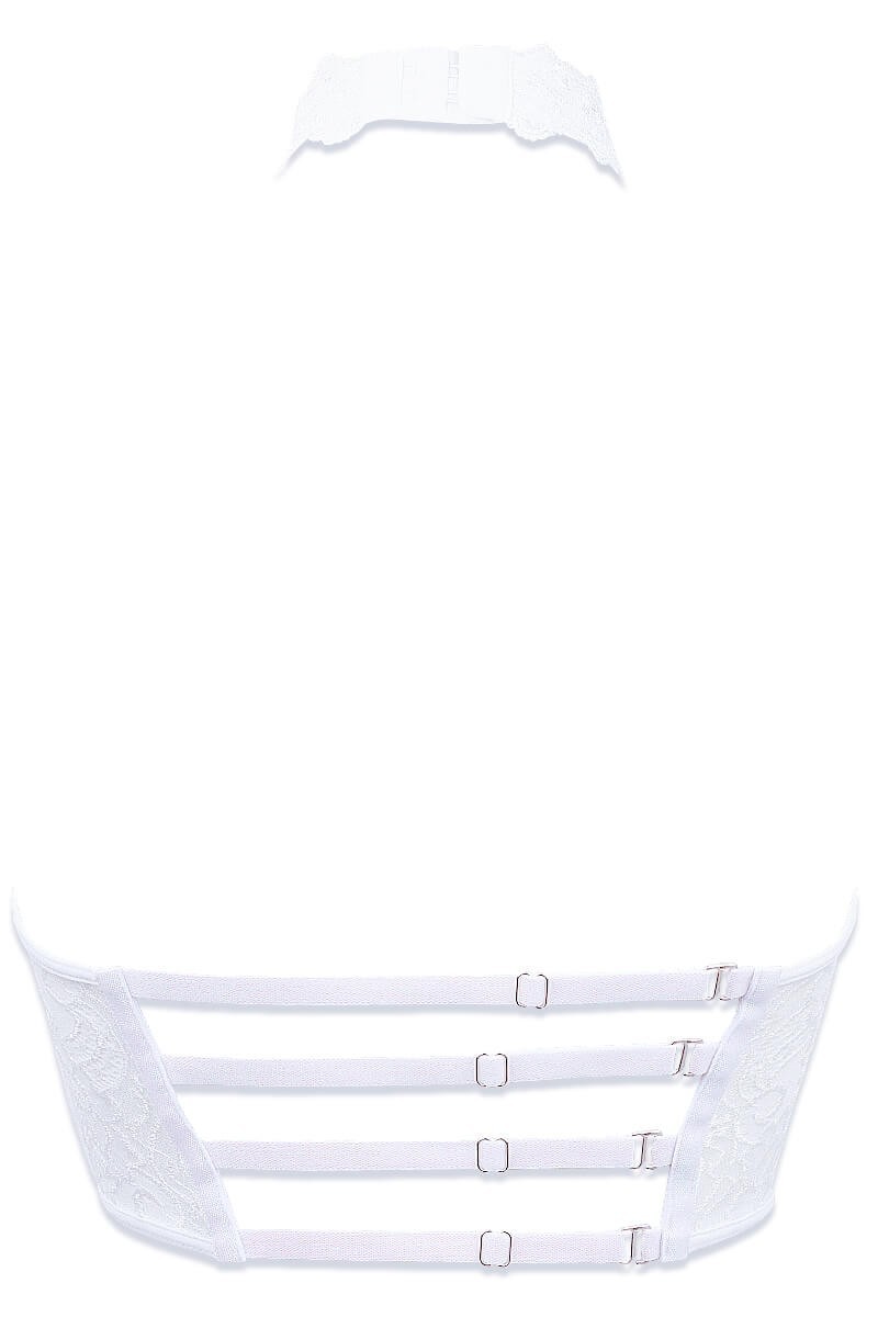 Bustier dos nus sans bretelles blanc - Irisée par Luxxa Lingerie