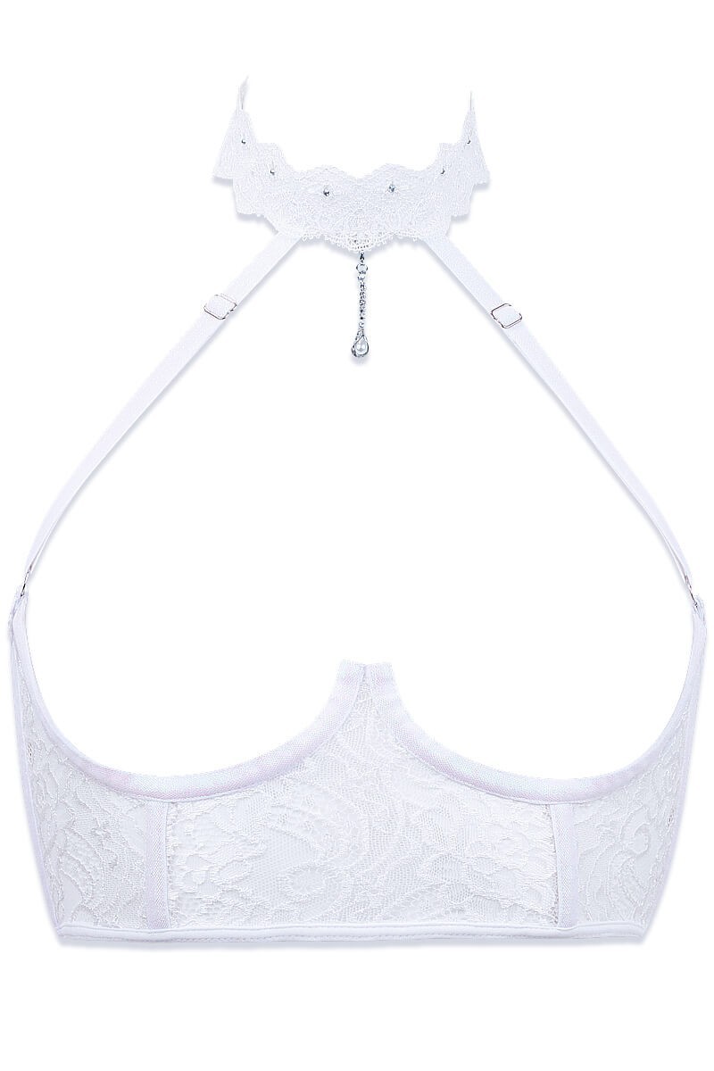 Bustier seins nus blanc et sexy - Irisée par Luxxa Lingerie