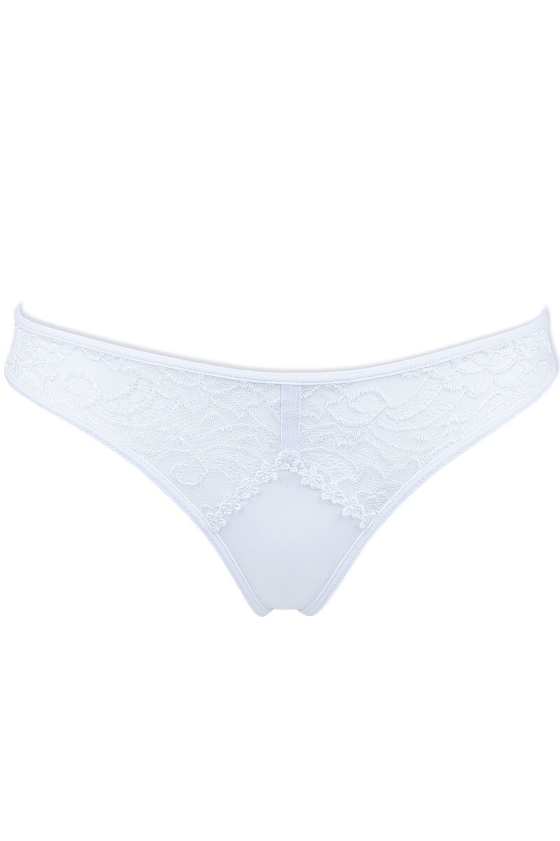 Tanga dos nu et dentelle transparente - Irisée par Luxxa Lingerie