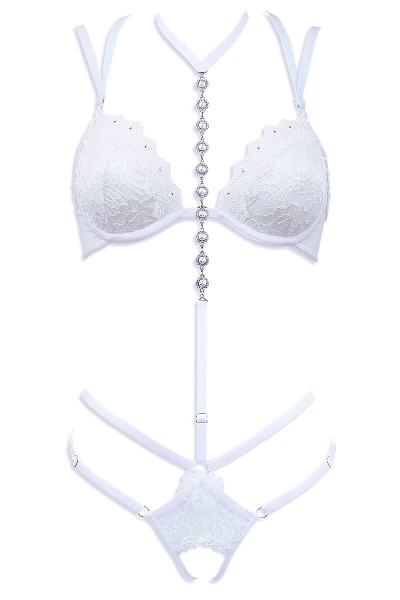 Body bonnets pleins plongeant sans mousse - Irisée par Luxxa Lingerie