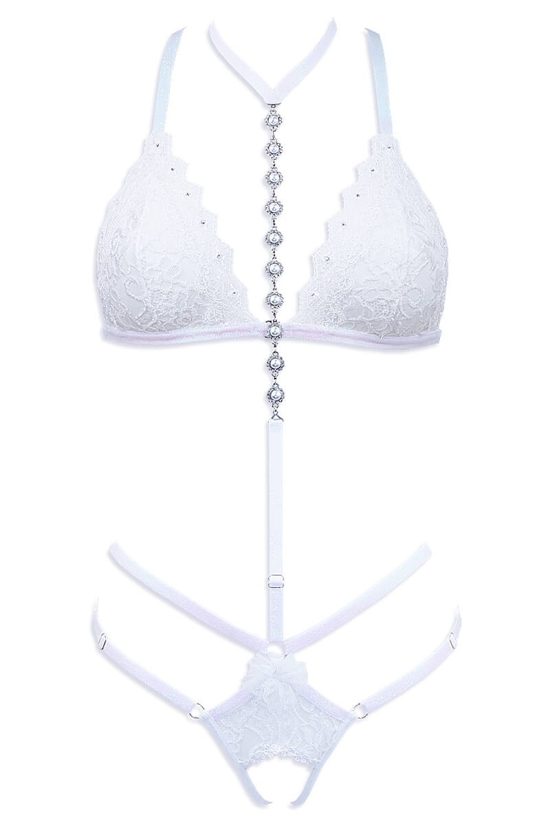 Body bonnets pleins triangle sans armatures - Irisée par Luxxa Lingerie