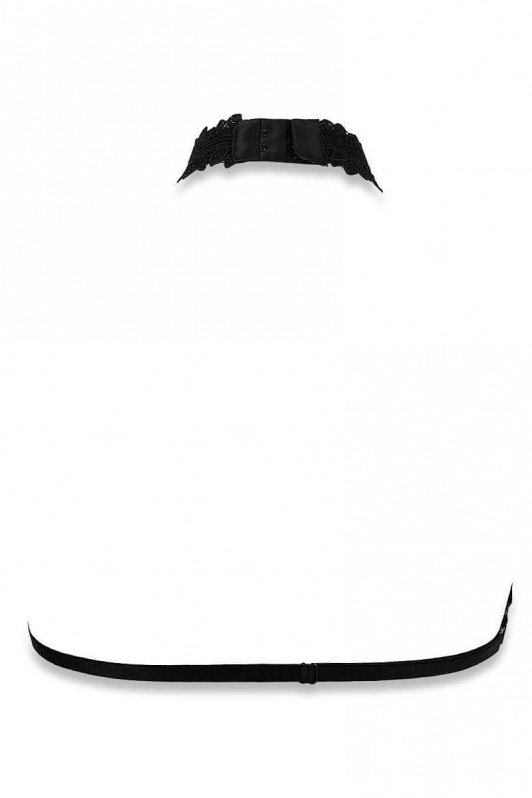 Cachou black skin jewel bra by Luxxa Lingerie