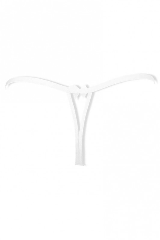 String à strass Cachou blanc par Luxxa Lingerie