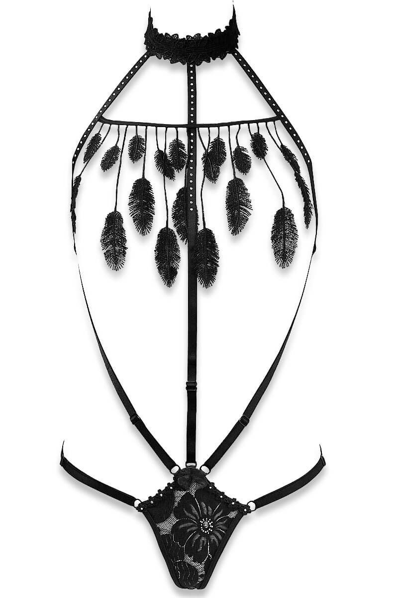 Cachou black nude body by Luxxa Lingerie