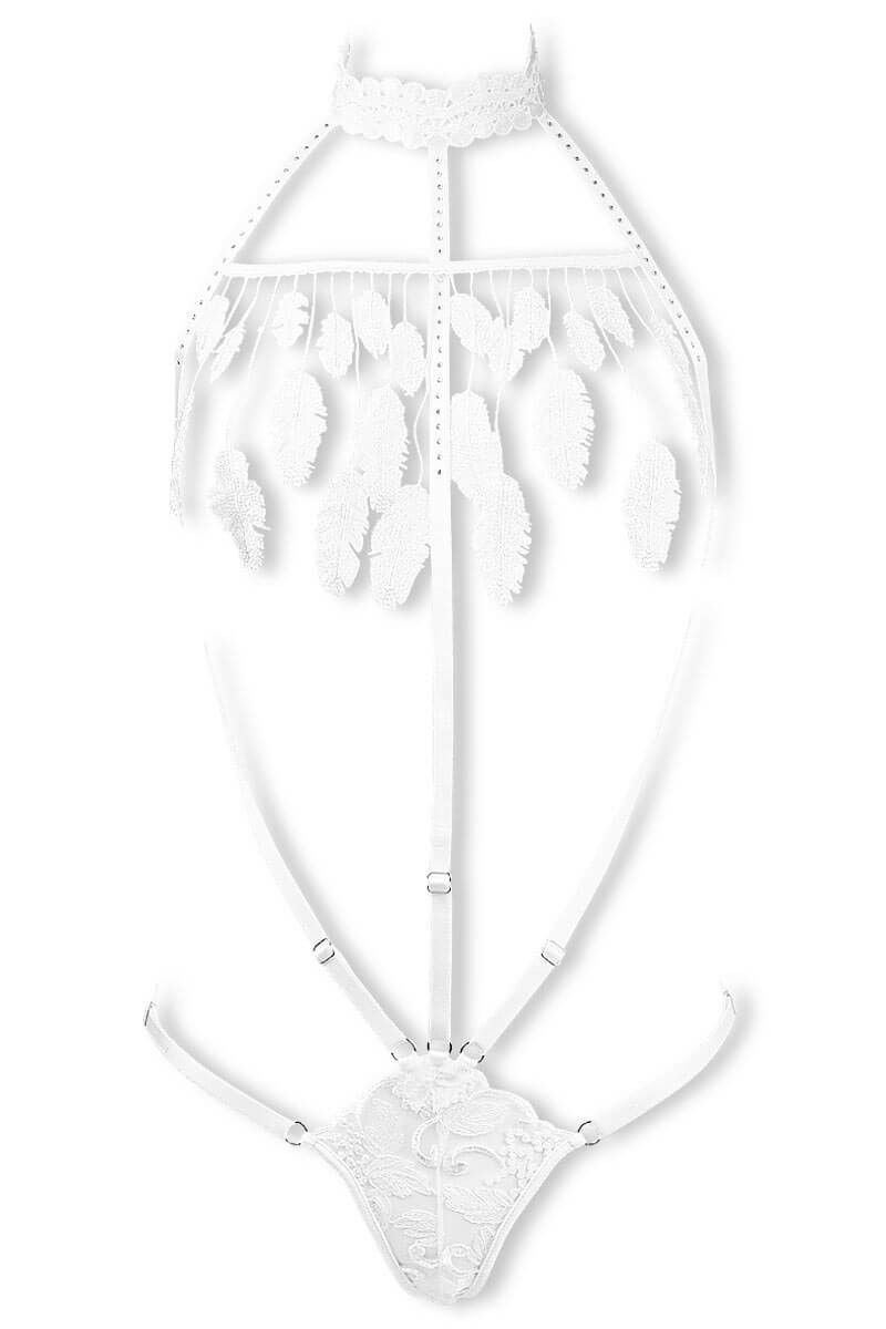 Body dénudé Cachou blanc par Luxxa Lingerie