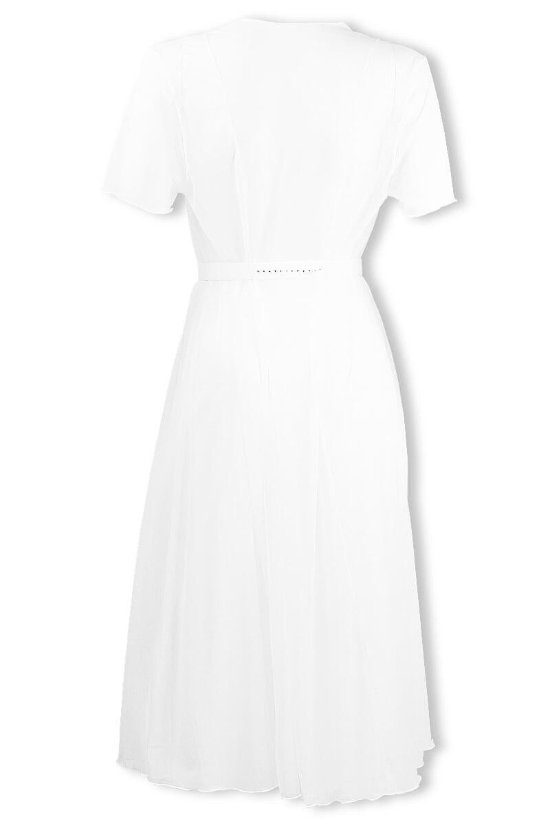 Déshabillé long sexy Cachou blanc par Luxxa Lingerie