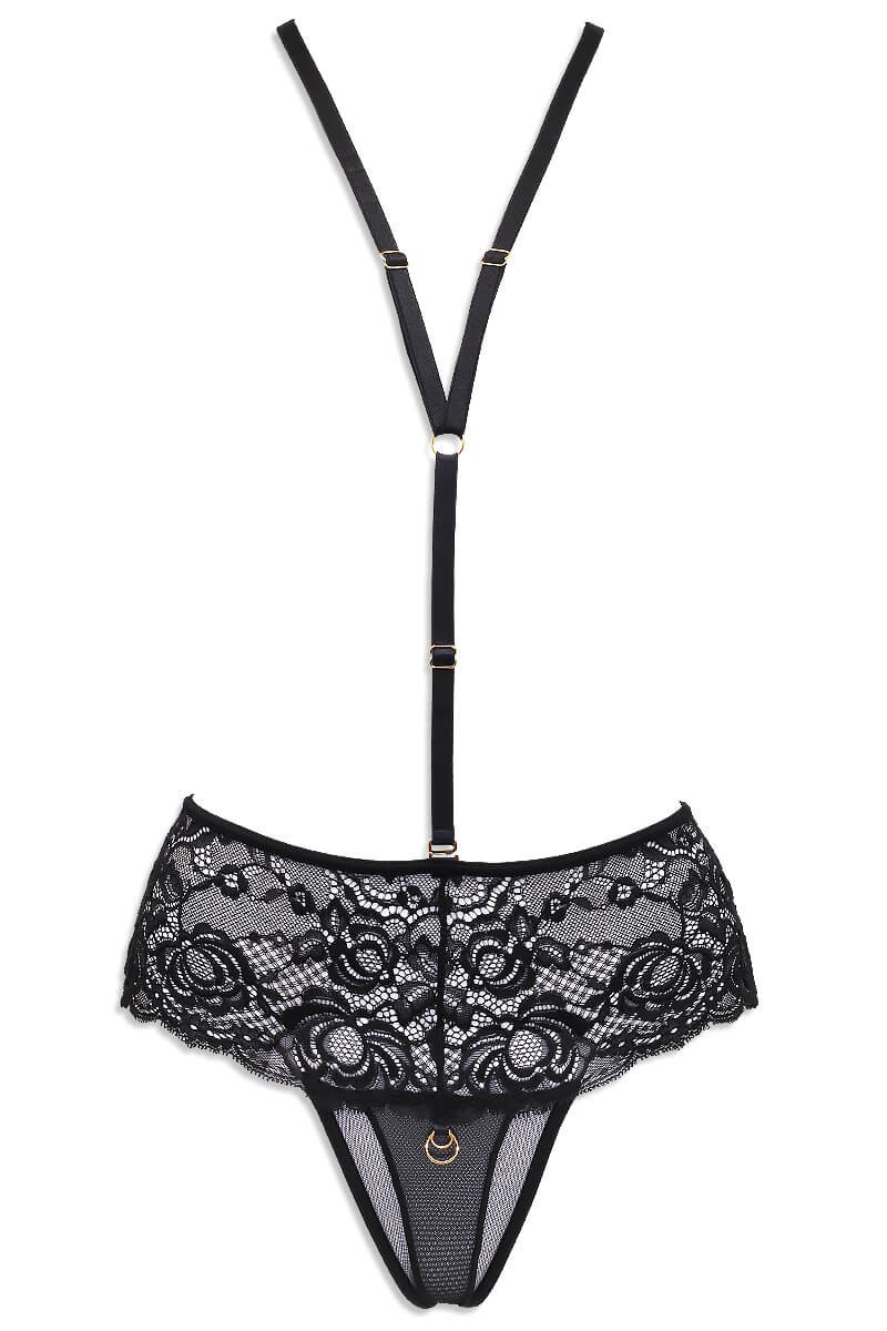 Détails de la culotte Luxxa Lingerie - Secrète avec fente subtile et accessoires dorés