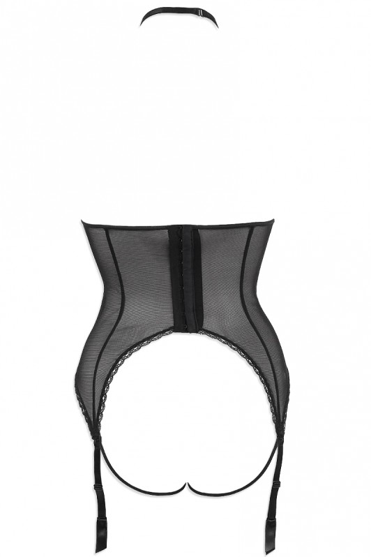 Détails satinés et jarretelles réglables - Culotte ouverte taille haute - ZAN Héritage