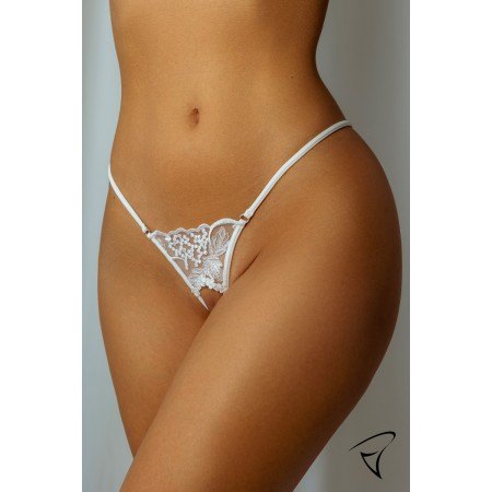 Mini string ouvert dentelle blanc - Katia - Ose by Luxxa