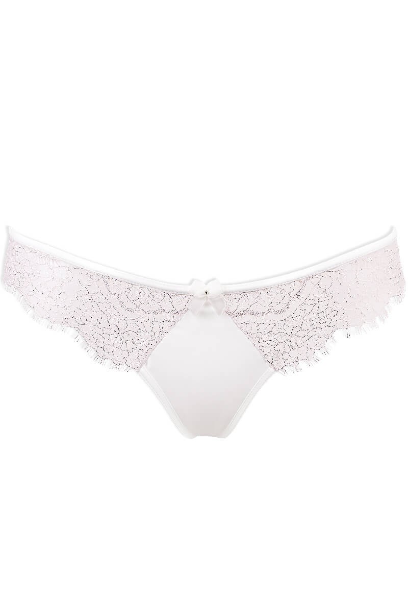 Lingerie tanga with lace and invisible tulle