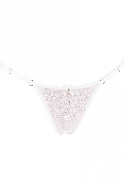 String fendu dentelle transparente raffinée