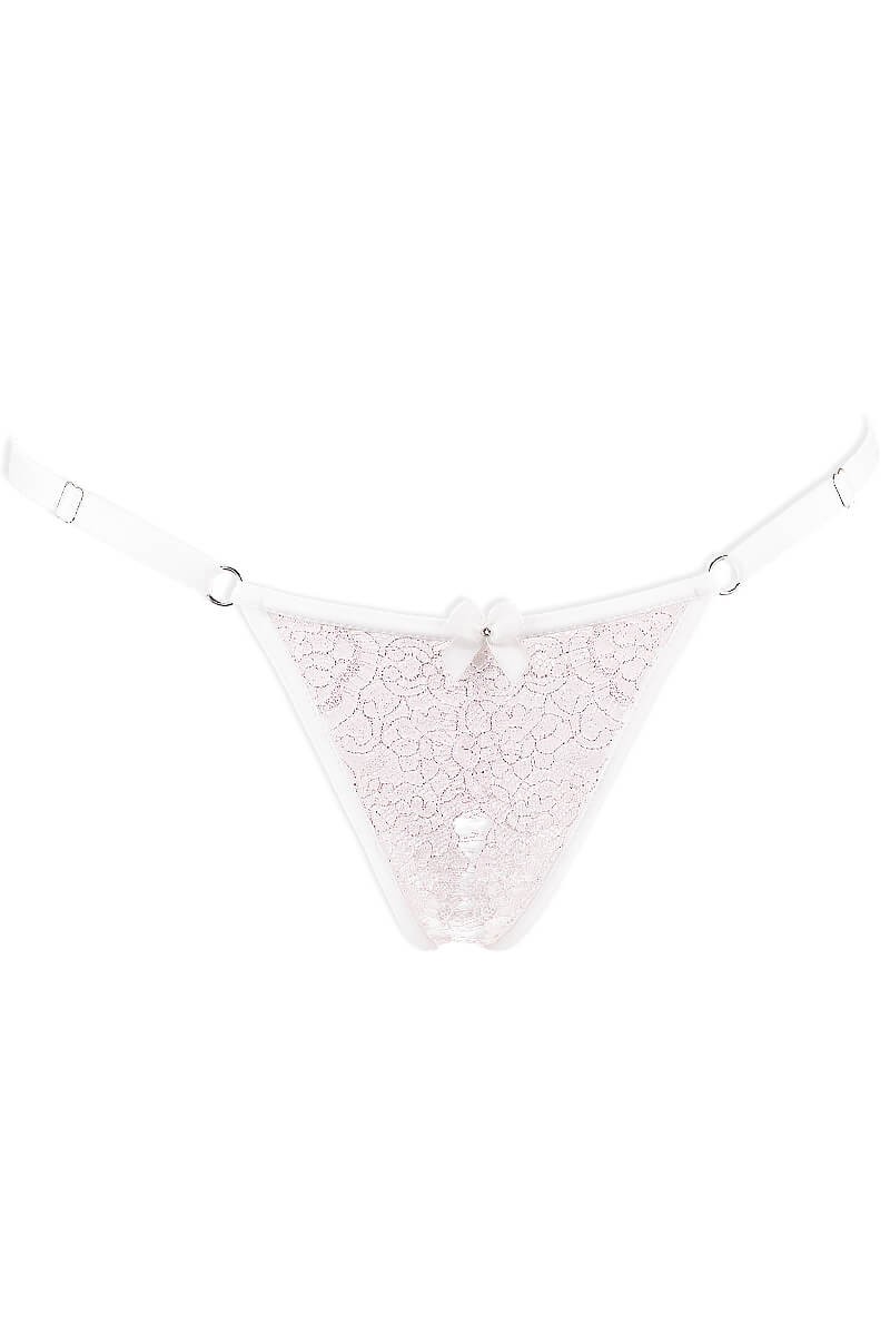 String fendu dentelle transparente raffinée