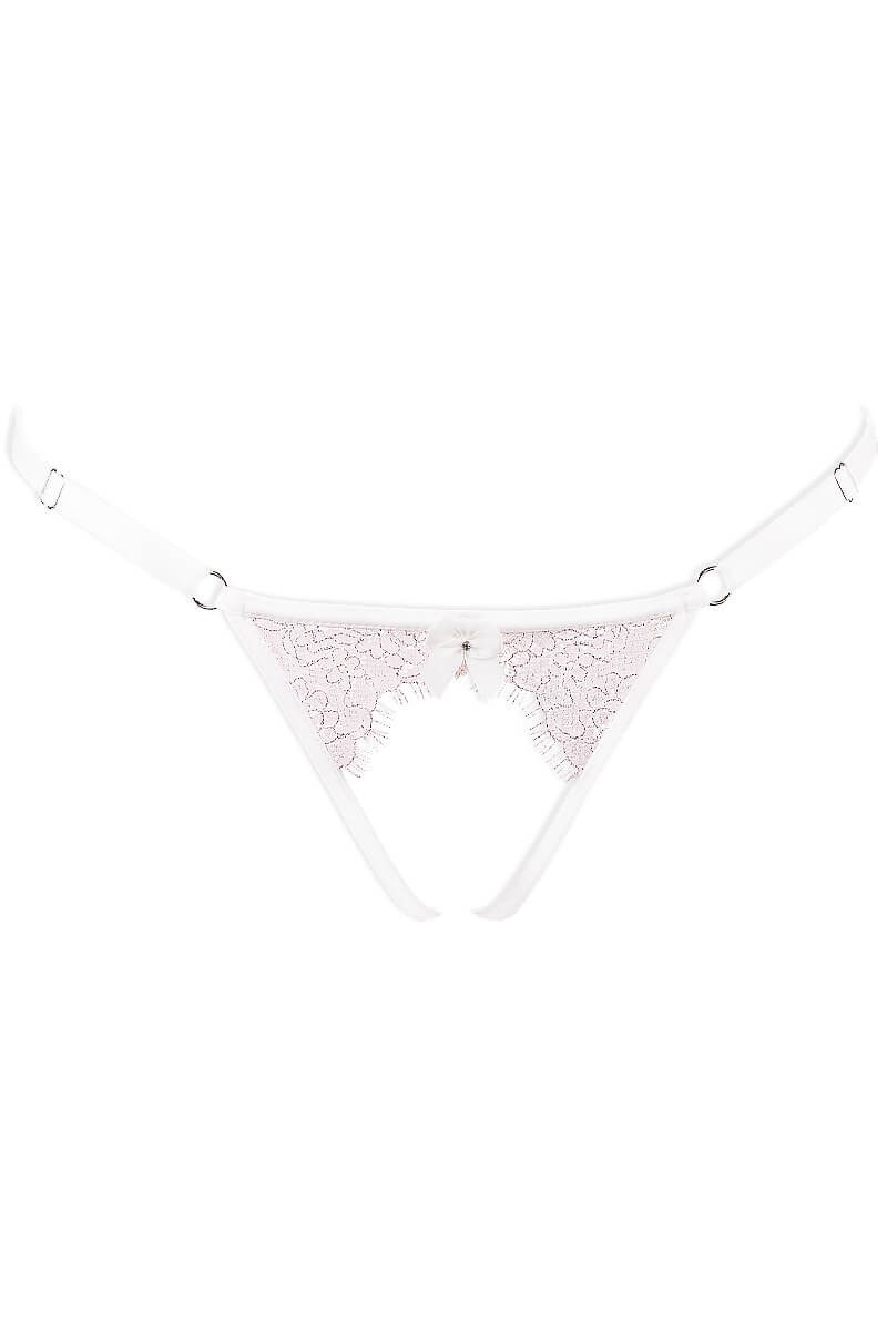 String nu dentelle transparente raffinée