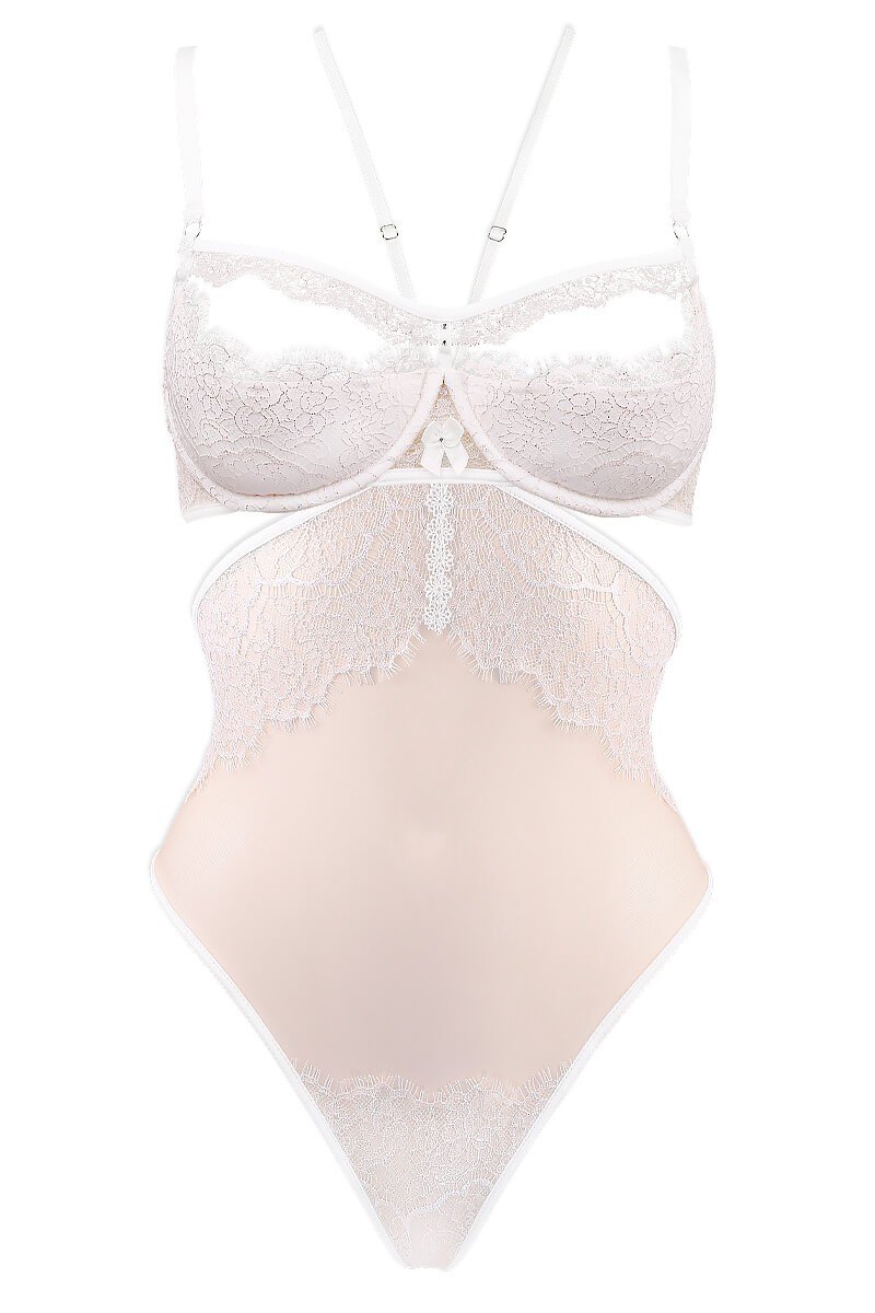 Body nu RÊVE Luxxa en tulle invisible et dentelle raffinée