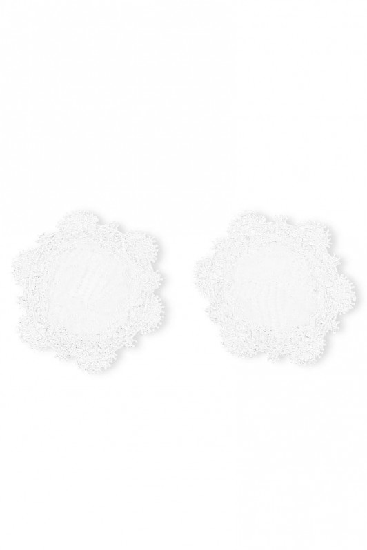 Caches tétons haut de gamme Cachou blanc par Luxxa Lingerie