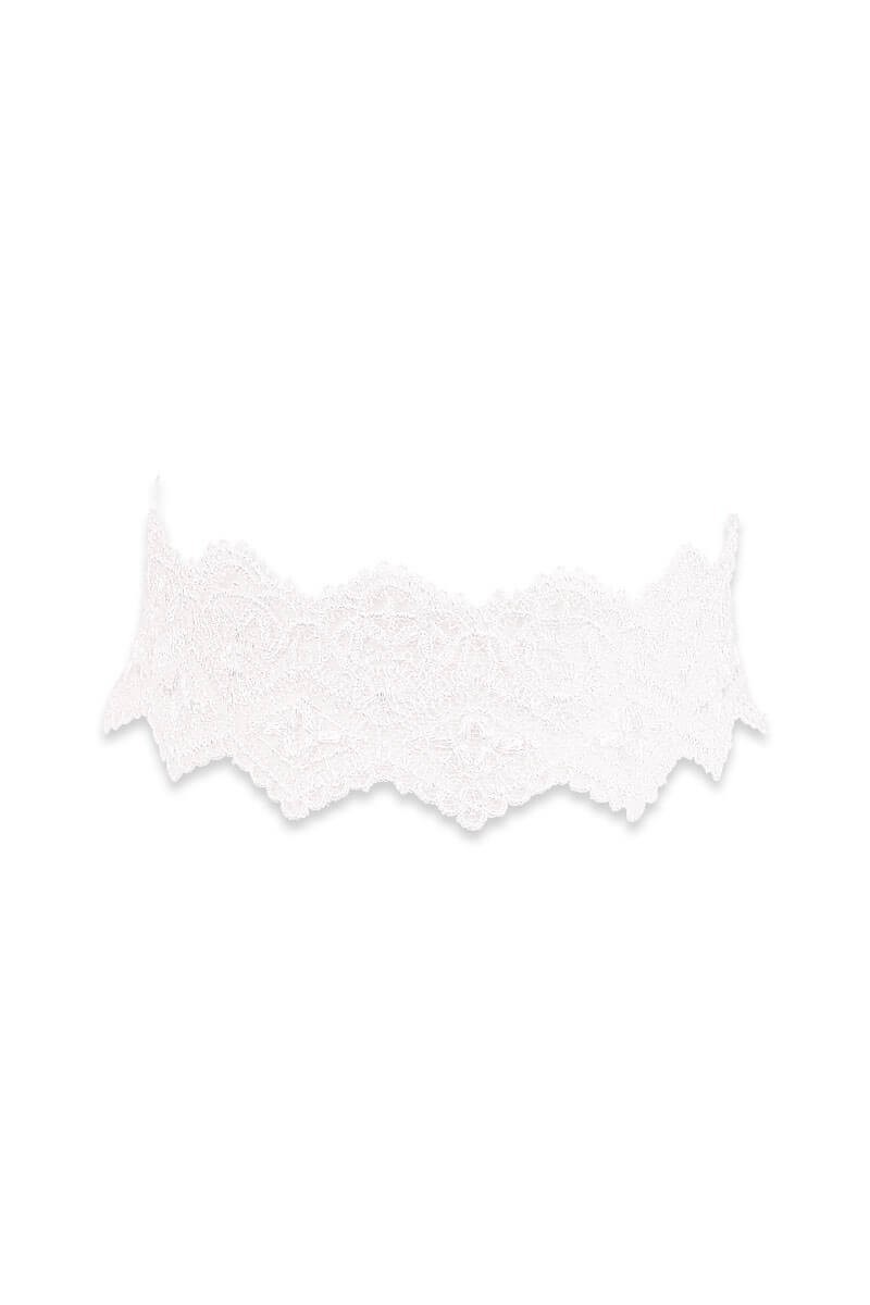 Girly white guipure choker by Luxxa Lingerie